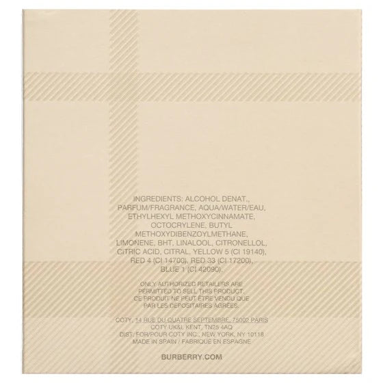($98 Value) Burberry Classic Eau De Parfum Spray, Perfume For Women, 3.3 Oz